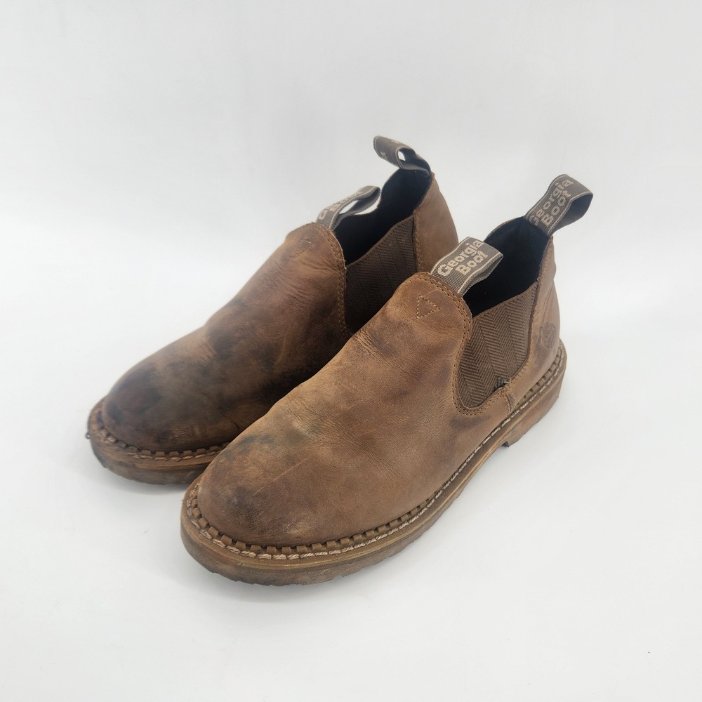 Georgia Boot Revamp Romeo Boots Womens‎ 11 EH Slip On Work Brown USA